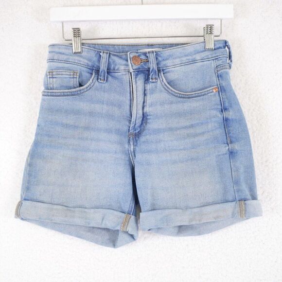 Lauren Conrad High Rise Light Blue Denim Shorts 2 27/5 Oeko‎ Tex - Picture 1 of 6